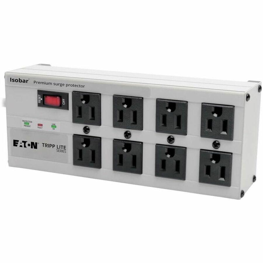 Tripp Lite Isobar Surge Protector Metal 8 Outlet 25ft Cord 3840 Joules - Receptacles: 8 x NEMA 5-15R - 3840J - ISOBAR825ULTRA - eCommerce Business Prime