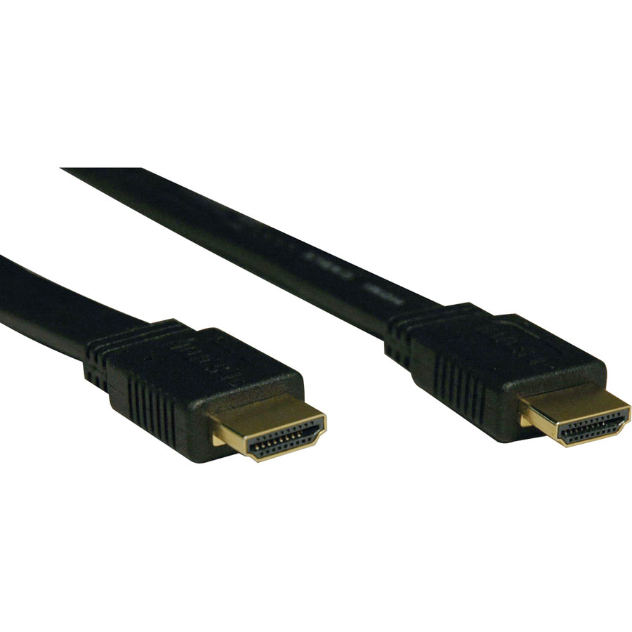 Tripp Lite 16ft High Speed HDMI Cable Digital Video with Audio Flat Shielded 4K x 2K M/M 16' - Male HDMI - Male HDMI - 16ft - Black - P568-016-FL - eCommerce Business Prime