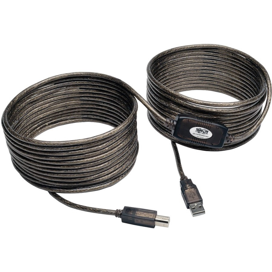 Tripp Lite 36ft USB 2.0 Hi-Speed A/B Active Repeater Cable Male/Male 36' - Type A Male USB - Type B Male USB - 36ft - U042-036 - eCommerce Business Prime