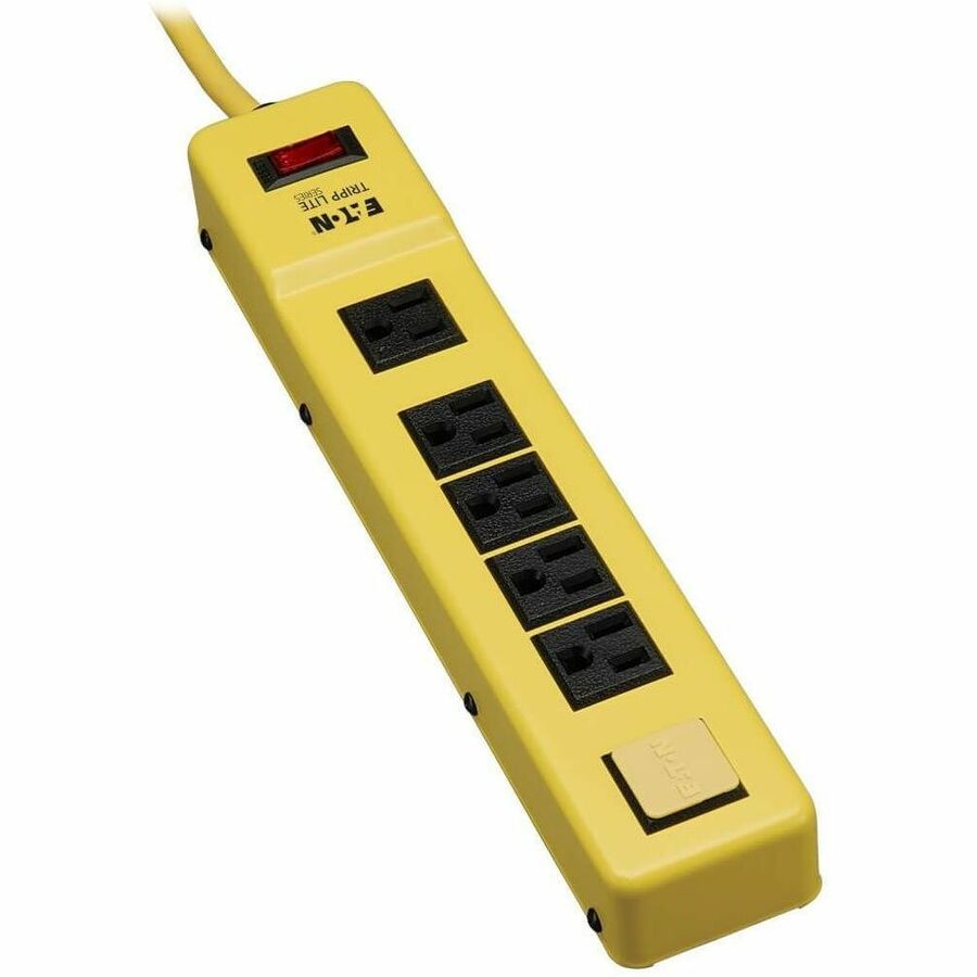 Tripp Lite Safety Power Strip 120V 5-15R 6 Outlet Metal 6' Cord OSHA - NEMA 5-15P - 6 x NEMA 5-15R - 6 ft Cord - 15 A Current - 120 V AC Voltage - Wall-mountable/Desk-mountable - TLM626NS - eCommerce Business Prime