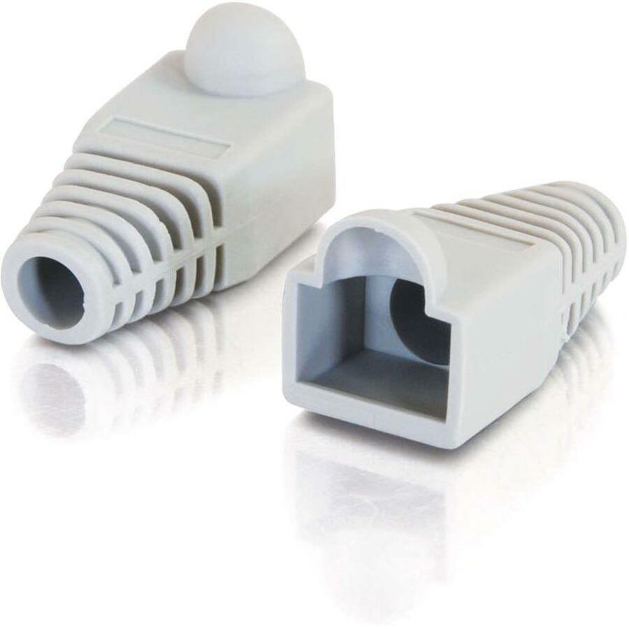 C2G RJ45 Snagless Boot Cover (6.0mm OD) - Gray - 50pk - Cable Boot - Gray - 50 Pack - 04754 - eCommerce Business Prime
