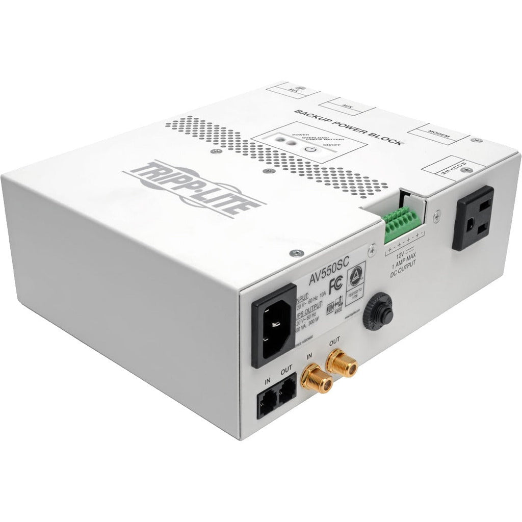 Tripp Lite UPS 550VA A/V Backup Power Block for Structured Wiring Closets - 550VA/300W - 3 Minute Full Load - 4 x NEMA 5-15R - Battery/Surge-protected - AV550SC - eCommerce Business Prime