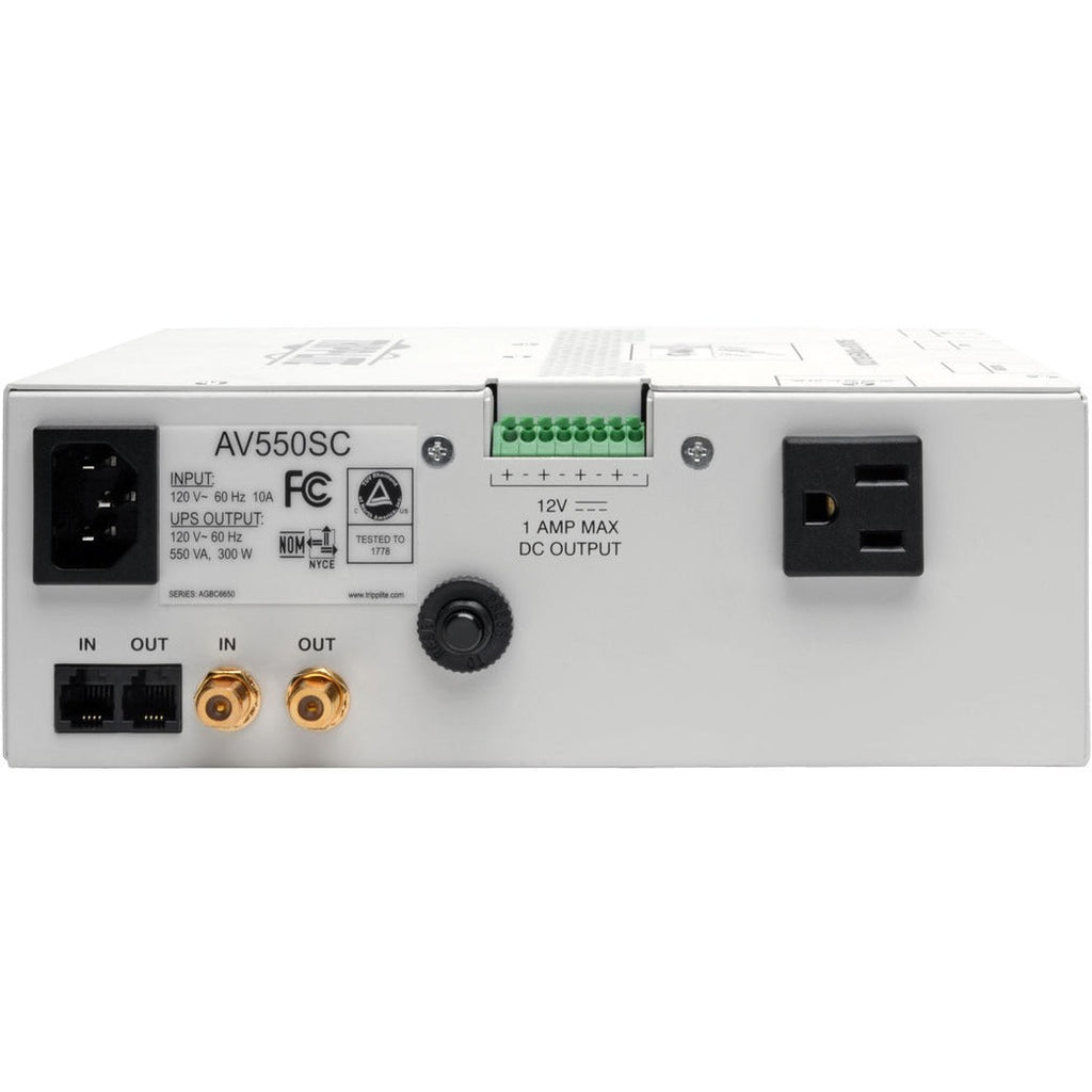Tripp Lite UPS 550VA A/V Backup Power Block for Structured Wiring Closets - 550VA/300W - 3 Minute Full Load - 4 x NEMA 5-15R - Battery/Surge-protected - AV550SC - eCommerce Business Prime