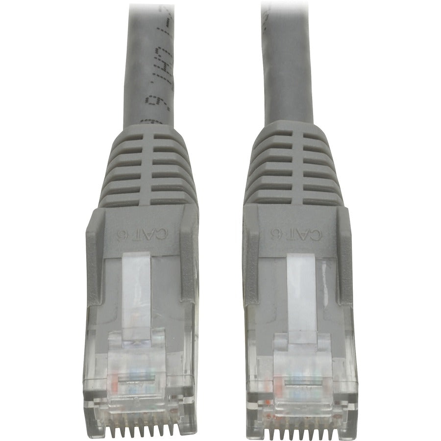 Tripp Lite 1ft Cat6 Gigabit Snagless Molded Patch Cable RJ45 M/M Gray 1' - 1ft - Gray - N201-001-GY - eCommerce Business Prime