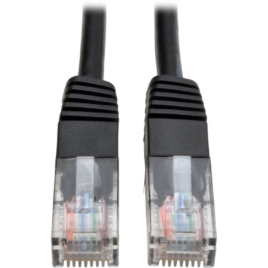 Tripp Lite 1ft Black Cat5e or Cat5 Molded 350Mhz RJ45 UTP Patch Cable 1' - 1ft - Black - N002-001-BK - eCommerce Business Prime