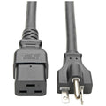 Tripp Lite 10ft Power Cord Extension Cable C19 to 5-20P Heavy Duty 20A 12AWG 10' - (IEC-320-C19 to NEMA 5-20P) 10-ft. - P049-010 - eCommerce Business Prime