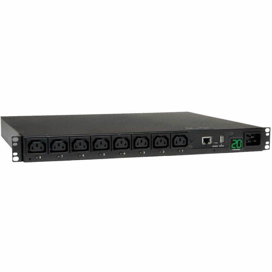 Tripp Lite PDU Switched 200V - 240V 20A C13 8 Outlet L6-20P Horizontal 1URM - 8 x IEC 320 EN 60320 C13 - 1U Rack-mountable - PDUMH20HVNET - eCommerce Business Prime