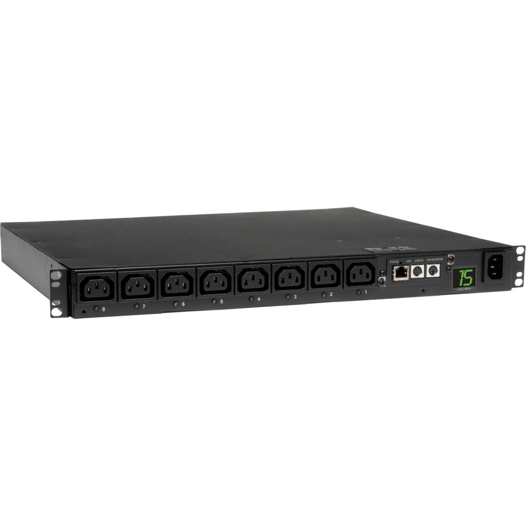 Tripp Lite PDU Switched 200V - 240V 15A C13 8 Outlet C14 Horizontal 1URM TAA - 8 x IEC 320 EN 60320 C13 - 1U Rack-mountable - PDUMH15HVNET - eCommerce Business Prime