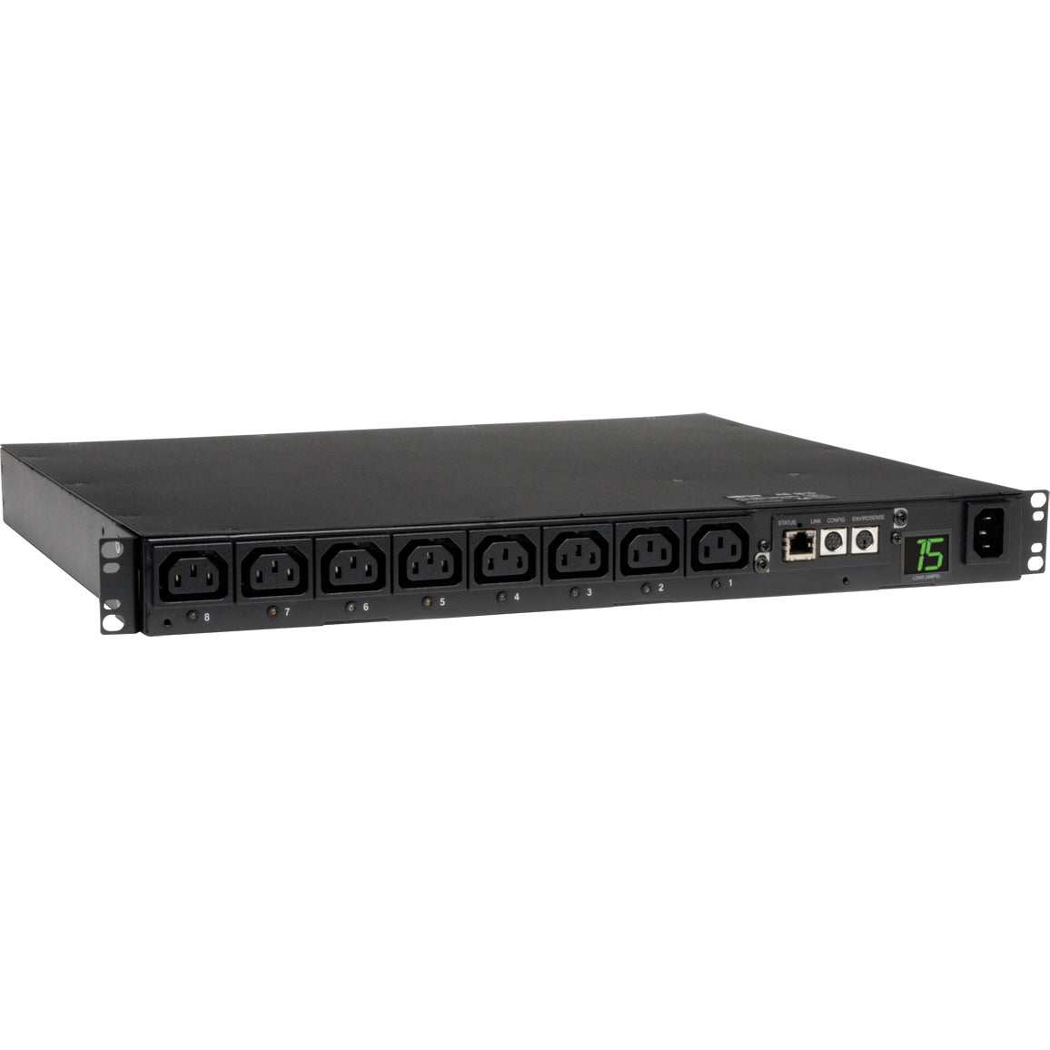 Tripp Lite PDU Switched 200V - 240V 15A C13 8 Outlet C14 Horizontal 1URM TAA - 8 x IEC 320 EN 60320 C13 - 1U Rack-mountable - PDUMH15HVNET - eCommerce Business Prime