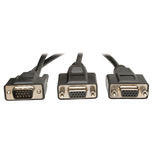 Tripp Lite 1' High Resolution VGA Monitor Y Splitter Cable HD15 to 2x HD15 - (HD15 M to 2x HD15 F) 1-ft. - P516-001-HR - eCommerce Business Prime
