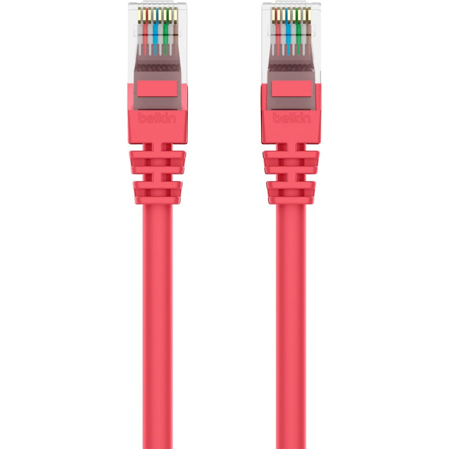 Belkin Cat.6 Patch Cable - RJ-45 Male - RJ-45 Male - 8ft - Red - A3L980-08-RED-S - eCommerce Business Prime