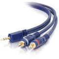 C2G 50ft Velocity One 3.5mm Stereo Male to Two RCA Stereo Male Y-Cable - Mini-phone Male Stereo - RCA Male Stereo - 50ft - Blue - 40617 - eCommerce Business Prime