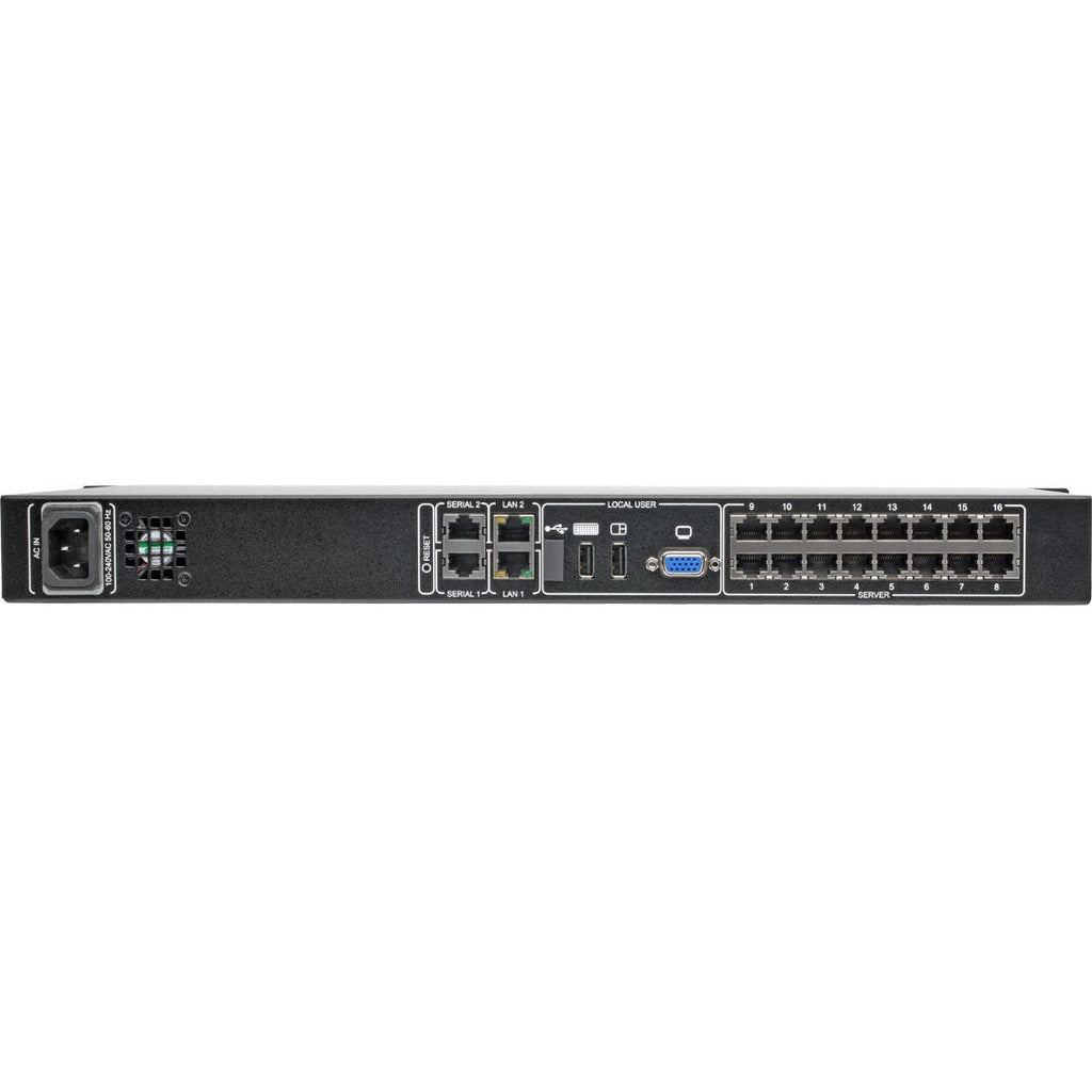 Tripp Lite KVM Switch 16-Port Compact Rackmount Cat5 IP Virtual Media 1U - 16 x 11U - Rack-mountable - B072-016-1-IP - eCommerce Business Prime