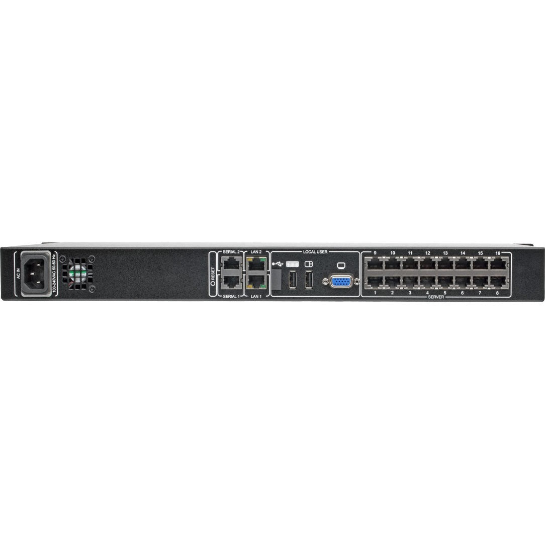 Tripp Lite KVM Switch 16-Port Compact Rackmount Cat5 IP Virtual Media 1U - 16 x 11U - Rack-mountable - B072-016-1-IP - eCommerce Business Prime