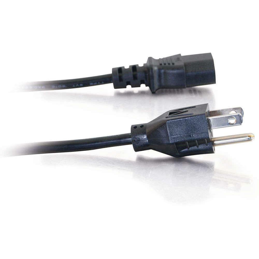 C2G 2ft Universal Power Cord - 16 AWG - NEMA 5-15P to IEC320C13 - 2ft 16 AWG Universal Power Cord (NEMA 5-15P to IEC320C13) (TAA Compliant) - 29925 - eCommerce Business Prime