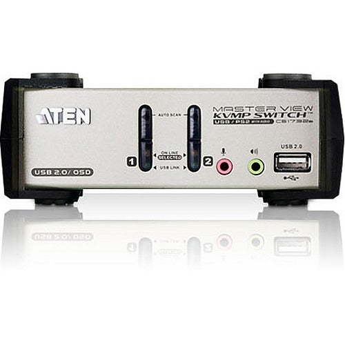 Aten CS1732B 2-Port USB KVMP Switch - 2 x 1 - 2 x HD-15 Keyboard/Mouse/Video - CS1732B - eCommerce Business Prime