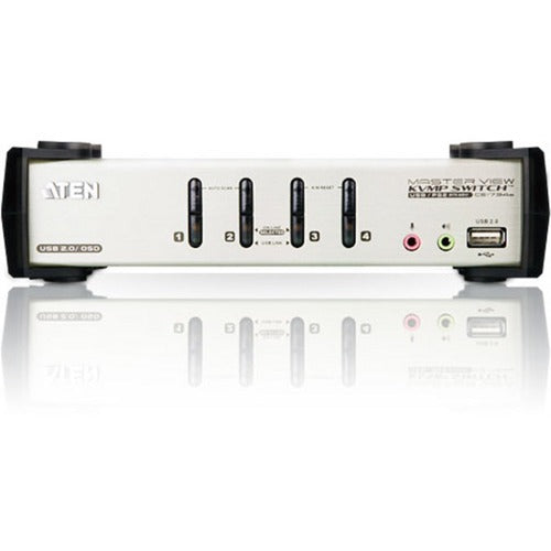 Aten CS1734B 4-Port USB KVMP Switch - 4 x 1 - 4 x HD-15 Keyboard/Mouse/Video - CS1734B - eCommerce Business Prime