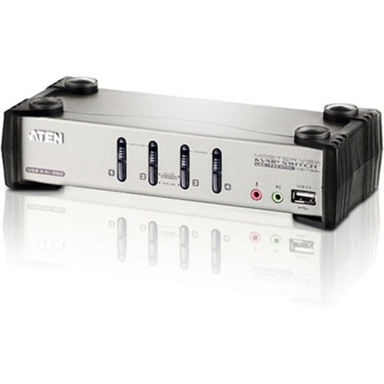 Aten CS1734B 4-Port USB KVMP Switch - 4 x 1 - 4 x HD-15 Keyboard/Mouse/Video - CS1734B - eCommerce Business Prime
