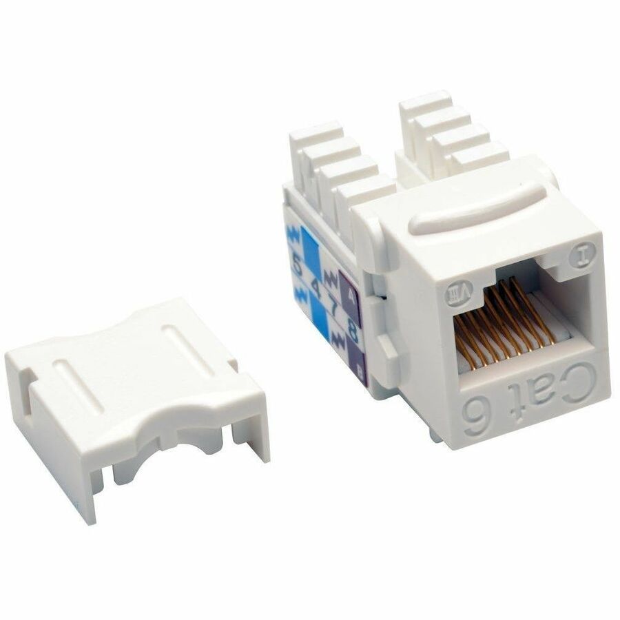 Tripp Lite Cat6 Cat5e 110 Style Punch down Keystone Jack RJ45 White TAA GSA - RJ-45 - N238-001-WH - eCommerce Business Prime