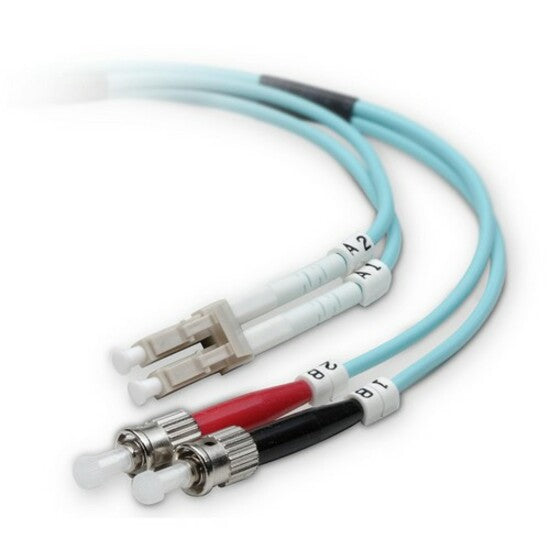 Belkin Fiber Optic Patch Cable - LC Male - ST Male - 65.62ft - Aqua - F2F402L0-20M-G - eCommerce Business Prime
