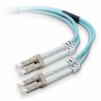 Belkin Fiber Optic Patch Cable - LC Male - LC Male - 98.43ft - Aqua - F2F402LL-30M-G - eCommerce Business Prime
