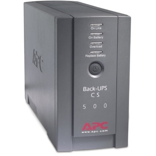 APC Back-UPS CS 500VA Tower UPS - 500VA/300W - 3 Minute Full Load - 3 x NEMA 5-15R - Battery Backup System, 3 x NEMA 5-15R - Surge-protected - eCommerce Business Prime