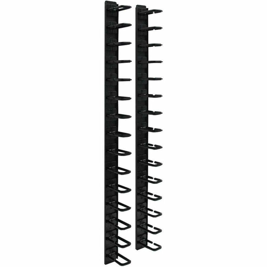 Tripp Lite Rack Enclosure Cabinet 6ft Horizontal Cable Ring Flexible 6' - Cable Panel - Black - SRCABLERINGVRT - eCommerce Business Prime