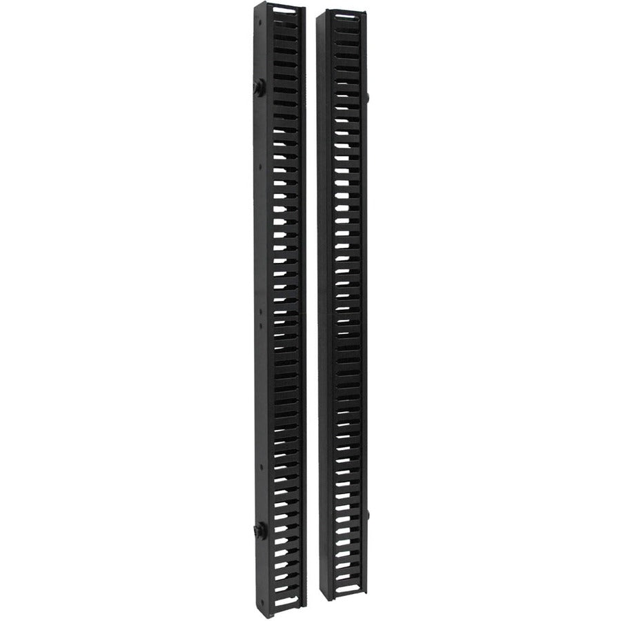 Tripp Lite Rack Enclosure 6' Vertical Cable Manager Double Finger Duct - Cable Panel - Black - SRCABLEDUCTVRT - eCommerce Business Prime