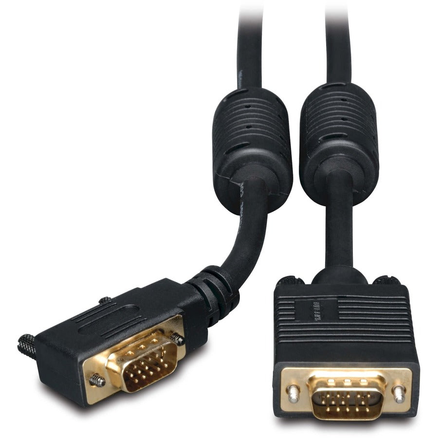 Tripp Lite 6ft VGA Coax Monitor Cable with RGB High Resolution Right Angle HD15 M/M 6' - High Resolution cable with RGB coax (HD15 M/M) 6-ft. - P502-006-RA - eCommerce Business Prime