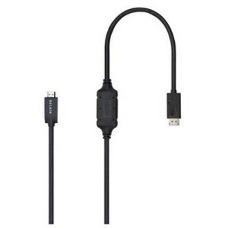 Belkin Video Cable Adapter - DisplayPort Male Digital Audio/Video, HDMI Male Digital Audio/Video - 3ft - F2CD001B03-E - eCommerce Business Prime
