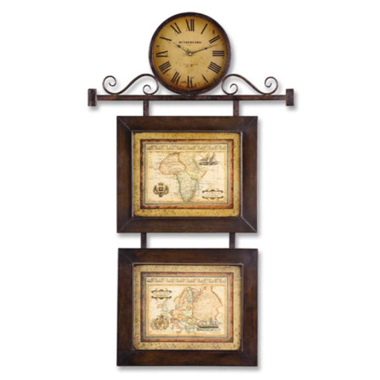 Uttermost Worldly Wall Clock - Analog - Quartz - 50877 - eCommerce Business Prime