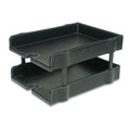 VLB Stiched Simulated Legal Tray - Stackable - Black - Leather - 00918 - eCommerce Business Prime