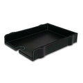 VLB Stiched Simulated Letter Tray - Stackable - Black - Leather - 00921 - eCommerce Business Prime