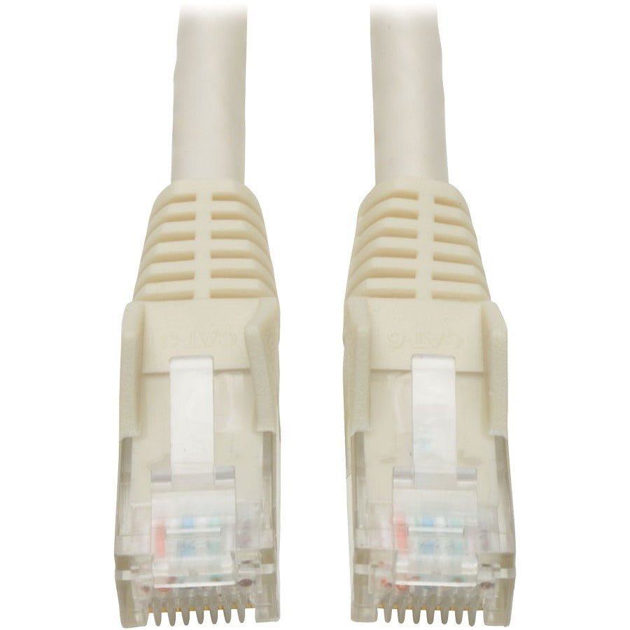 Tripp Lite Cat6 Gigabit Snagless Molded Patch Cable (RJ45 M/M) White, 2' - Category 6 - 2ft - 1 x RJ-45 Male - 1 x RJ-45 Male - White - N201-002-WH - eCommerce Business Prime
