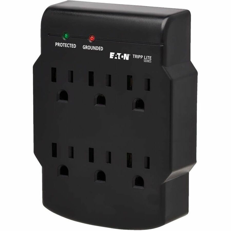 Tripp Lite Surge Protector Wallmount Direct Plug In 120V 6 Outlet 540 Joules Black - Receptacles: 6 x NEMA 5-15R - 540J - SK6-0B - eCommerce Business Prime