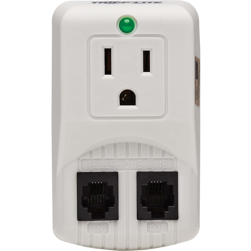 Tripp Lite Notebook Surge Protector Wallmount Direct Plug In 1 Outlet RJ11 - 1 x NEMA 5-15R - 1800 VA - 750 J - 120 V AC Input - 120 V AC Output - TRAVELCUBE - eCommerce Business Prime