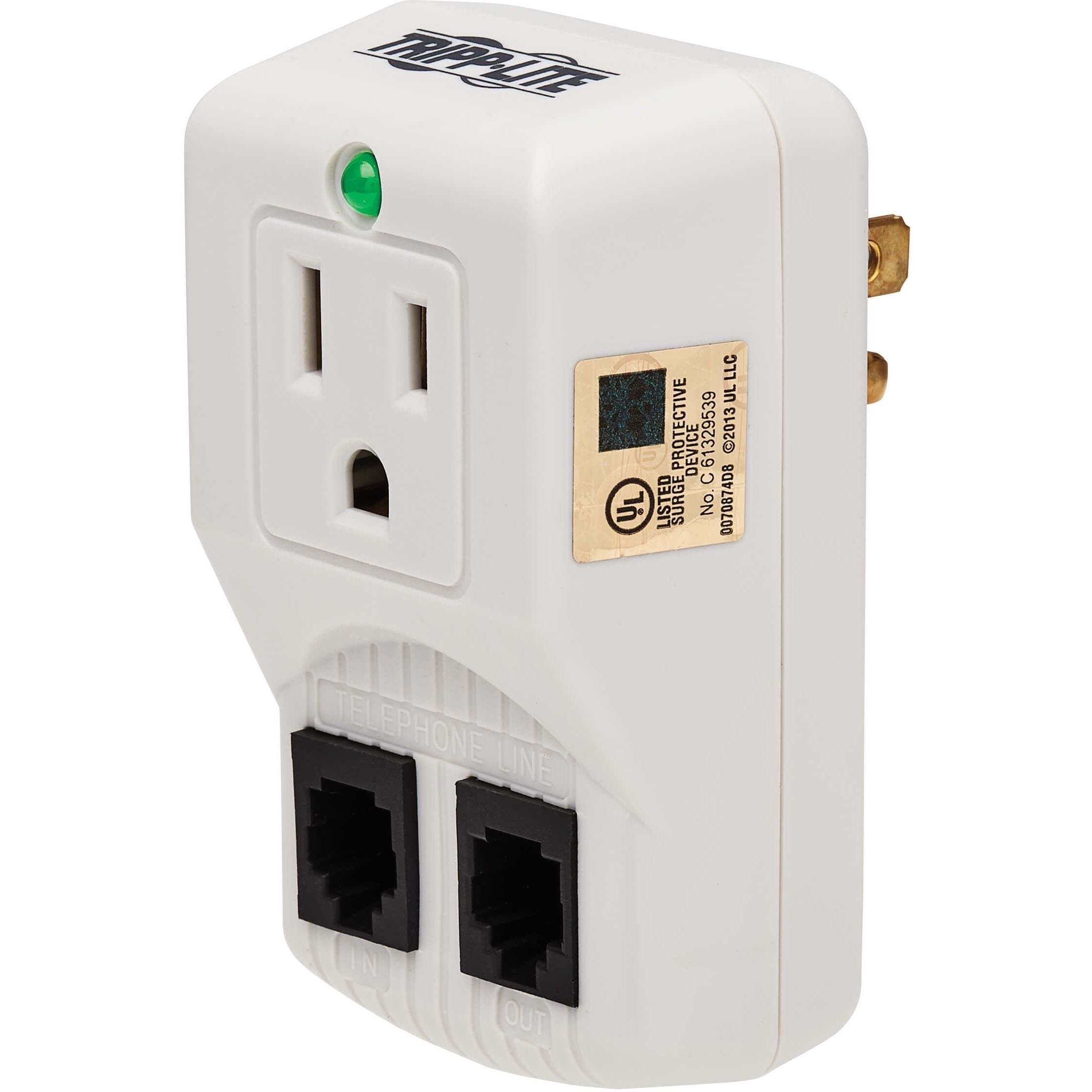 Tripp Lite Notebook Surge Protector Wallmount Direct Plug In 1 Outlet RJ11 - 1 x NEMA 5-15R - 1800 VA - 750 J - 120 V AC Input - 120 V AC Output - TRAVELCUBE - eCommerce Business Prime