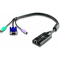 Aten KVM Adapter Cable-TAA Compliant - RJ-45 Female Network, mini-DIN (PS/2) Male Mouse, mini-DIN (PS/2) Male Keyboard, HD-15 Male VGA - KA7120 - eCommerce Business Prime