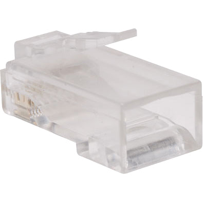 Tripp Lite 100PK Cat6 RJ45 Modular Connector Plug Load Bar Solid / Stranded - 100 Pack - 1 x RJ-45 Network Male - White - TAA Compliant - N230-100 - eCommerce Business Prime