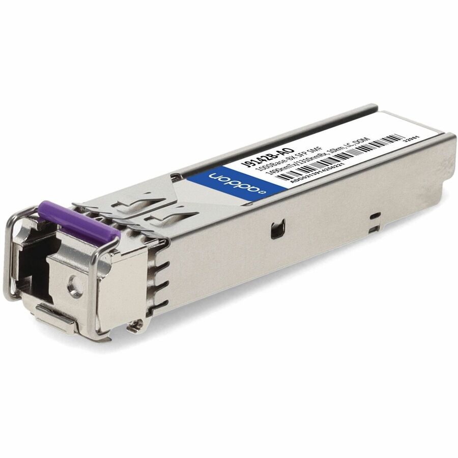 AddOn HP J9142B Compatible TAA Compliant 1000Base-BX SFP Transceiver (SMF, 1490nmTx/1310nmRx, 10km, LC, DOM) - 100% compatible and guaranteed to work - J9142B-AO - eCommerce Business Prime