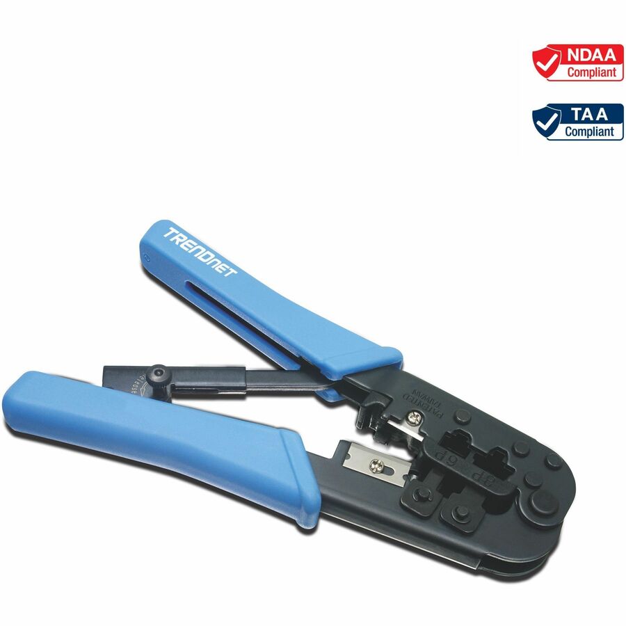 TRENDnet Crimping Tool, Crimp, Cut, And Strip Tool, For Any Ethernet or Telephone Cable, Built-In Cutter And Stripper, 8P-RJ-45 And 6P-RJ-12, RJ-11, All Steel Construction, Black, TC-CT68 - RJ-11/RJ-4...  - TC-CT68 - eCommerce Business Prime