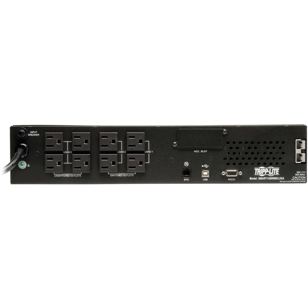 Tripp Lite UPS Smart 1500VA 1350W Rackmount AVR 120V Pure Sine Wave USB DB9 2URM TAA GSA - 1500VA/1350W - 4.9 Minute Full Load - 8 x NEMA 5-15R - SM1500RMXL2UTAA - eCommerce Business Prime