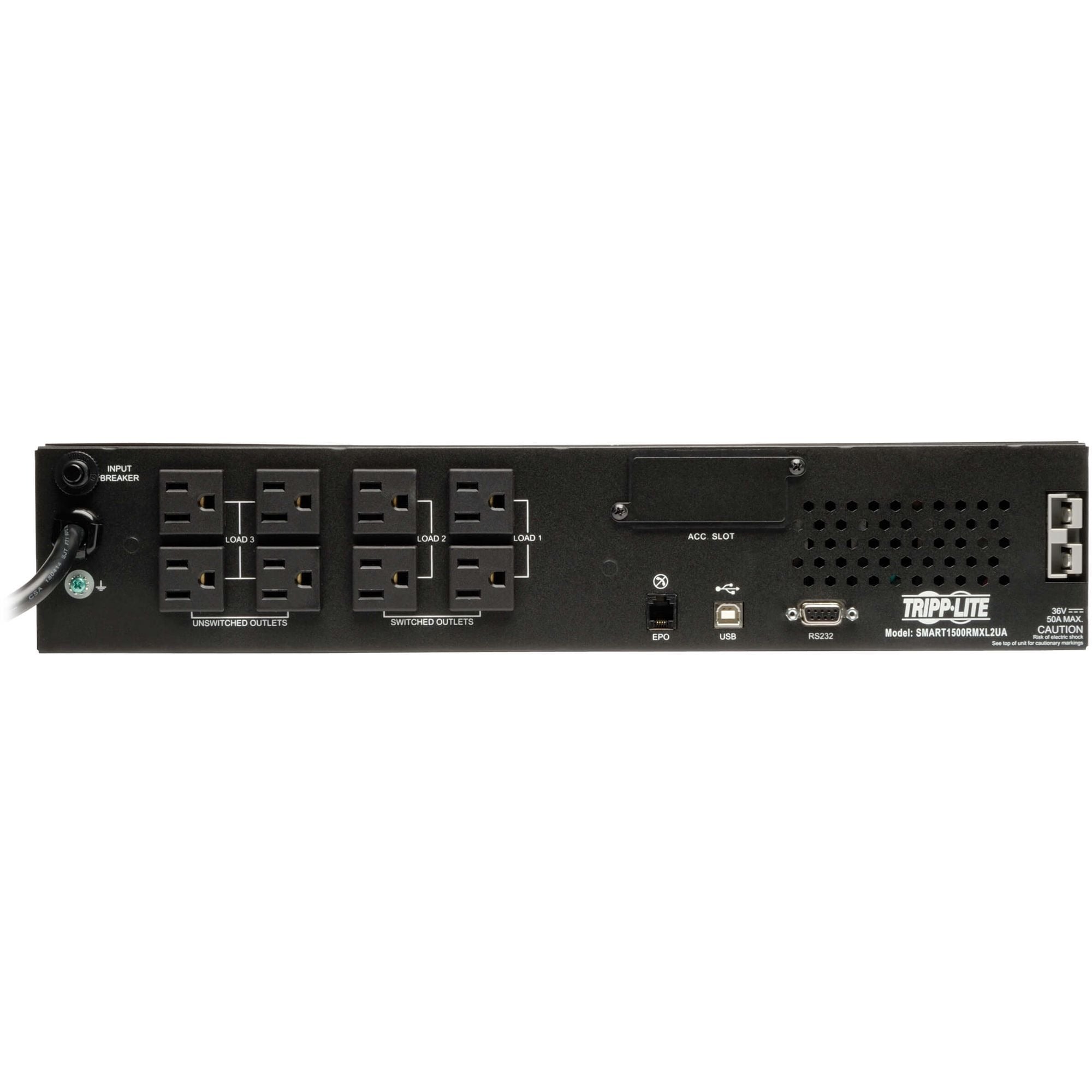 Tripp Lite UPS Smart 1500VA 1350W Rackmount AVR 120V Pure Sine Wave USB DB9 2URM TAA GSA - 1500VA/1350W - 4.9 Minute Full Load - 8 x NEMA 5-15R - SM1500RMXL2UTAA - eCommerce Business Prime
