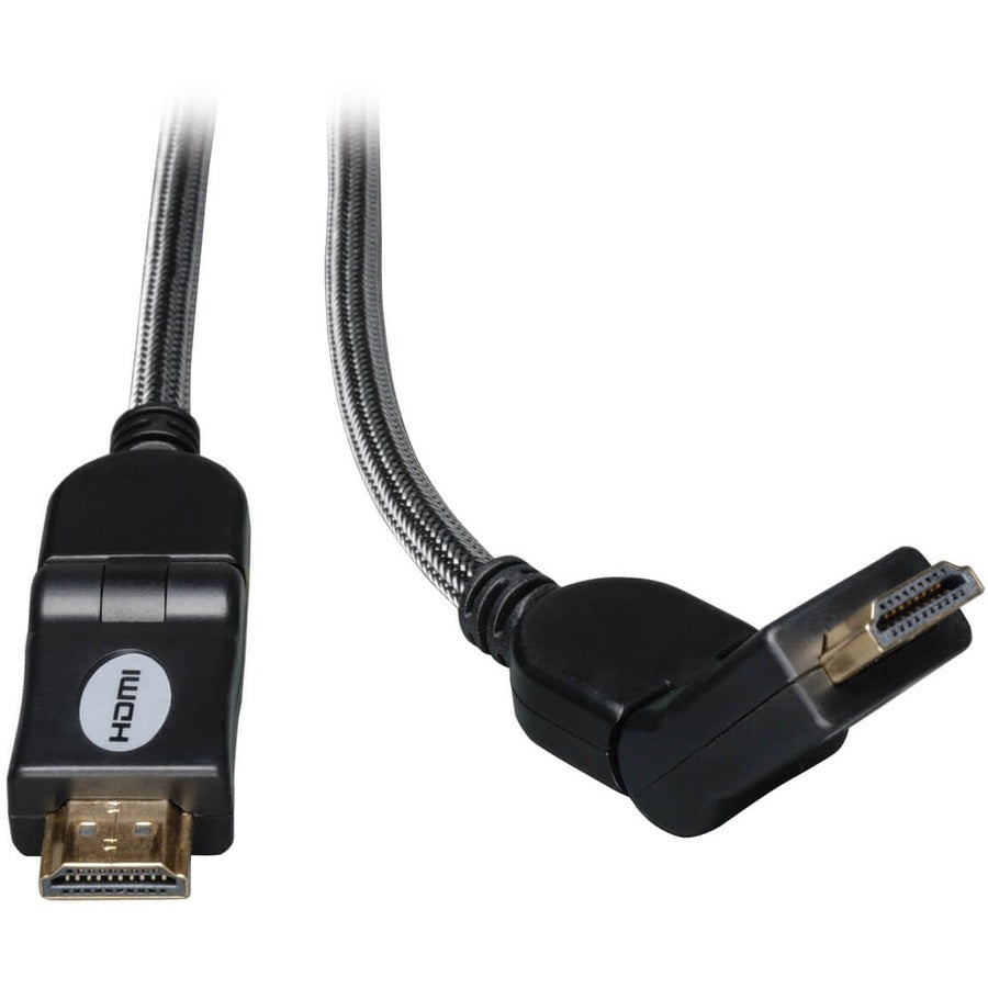 Tripp Lite 10ft High Speed HDMI Cable Digital Video with Audio Swivel Connectors 4K x 2K M/M 10' - HDMI - 10 ft - 1 x HDMI Male - 1 x HDMI Male - Shielding - P568-010-SW - eCommerce Business Prime