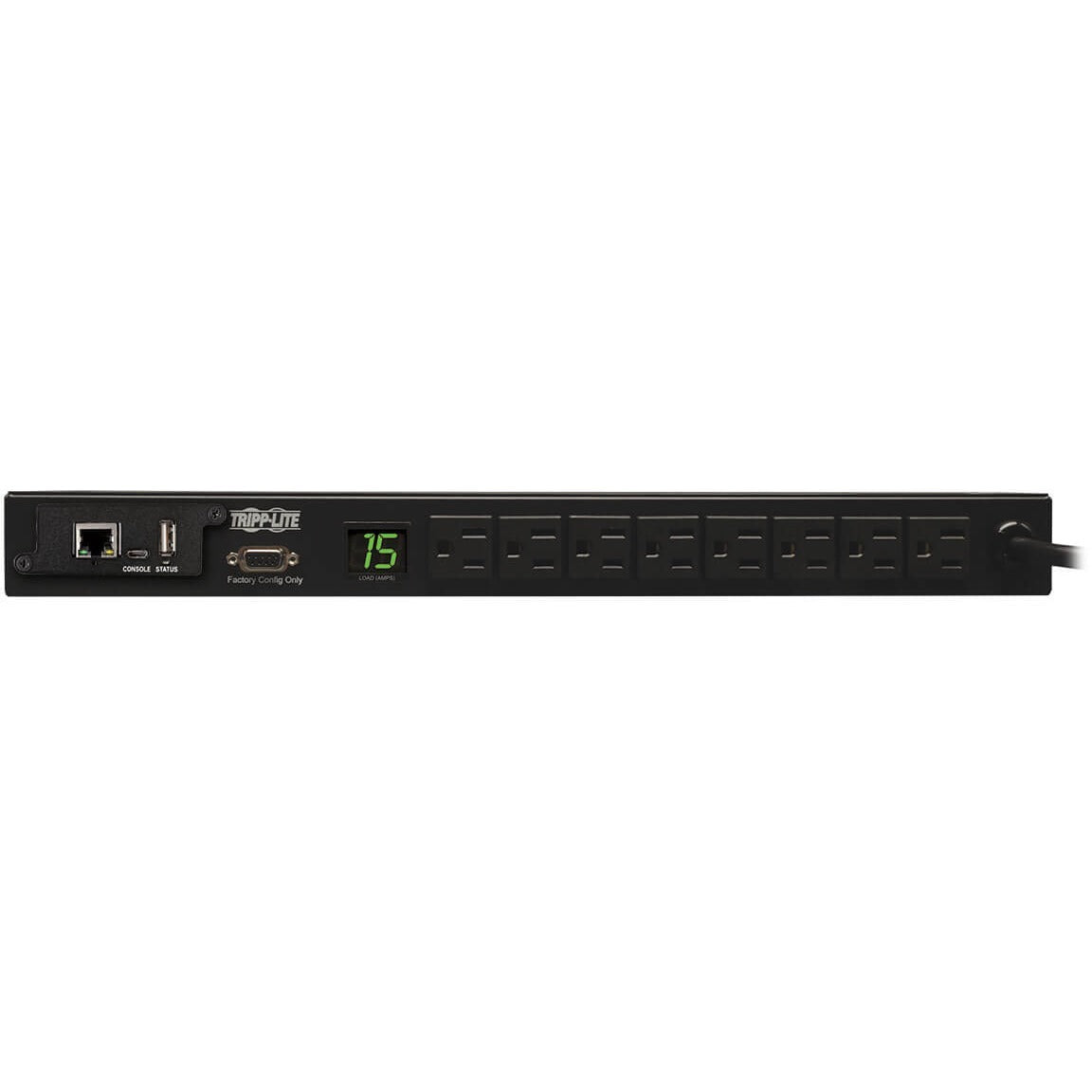 Tripp Lite PDU Monitored 120V 15A 5-15R 8 Outlet 5-15P Horizontal 1URM - 8 x NEMA 5-15R - 1U Horizontal Rackmount - PDUMNH15 - eCommerce Business Prime