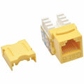 Tripp Lite Cat6 Cat5e 110 Style Punch down Keystone Jack RJ45 Yellow TAA - 1 x RJ45 Female - Yellow - N238-001-YW - eCommerce Business Prime