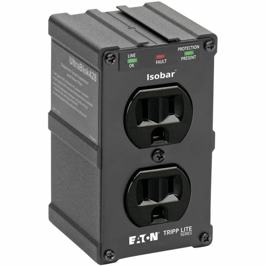 Tripp Lite Isobar Surge Protector Wall Mount Direct Plug In 2 Out 1410 Joul - Receptacles: 2 x NEMA 5-15R - 1410J - ULTRABLOK - eCommerce Business Prime