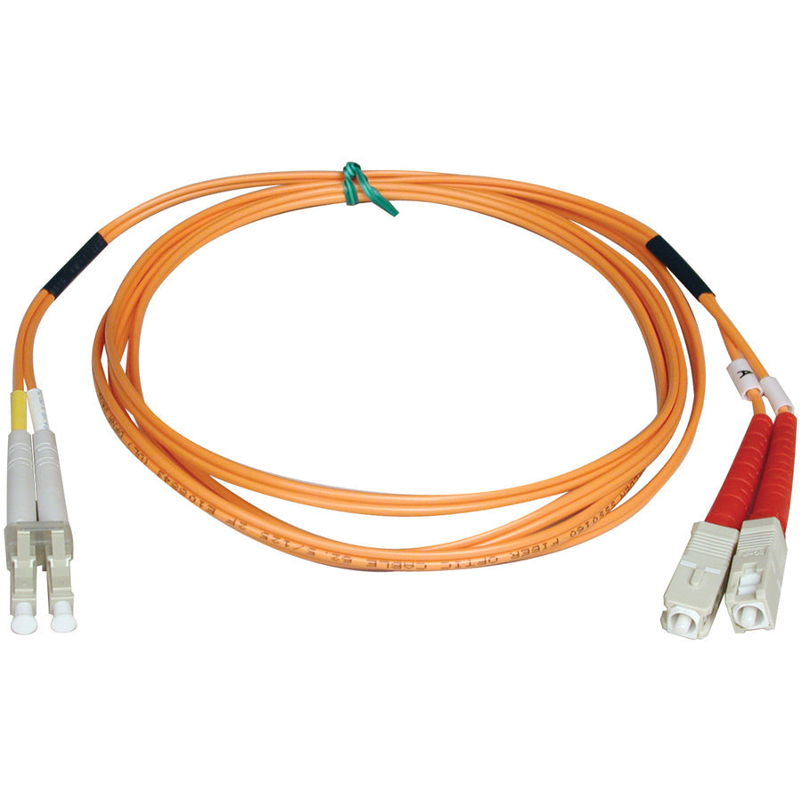 Tripp Lite 1M Duplex Multimode 50/125 Fiber Optic Patch Cable LC/SC 3' 3ft 1 Meter - LC Male - SC Male - 3.28ft - N516-01M - eCommerce Business Prime