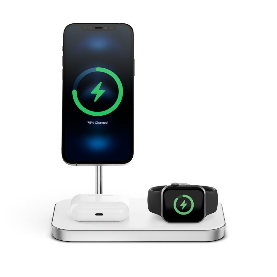 ALOGIC MagSpeed 3-in-1 Wireless 15W Charging Station - White - eCommerce Business Prime