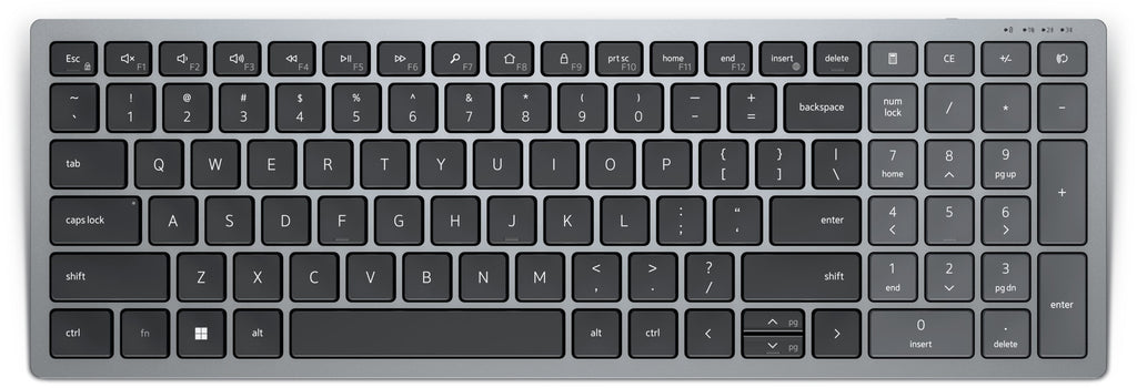 DELL KB740 keyboard Office RF Wireless + Bluetooth QWERTY English Grey, Black - eCommerce Business Prime